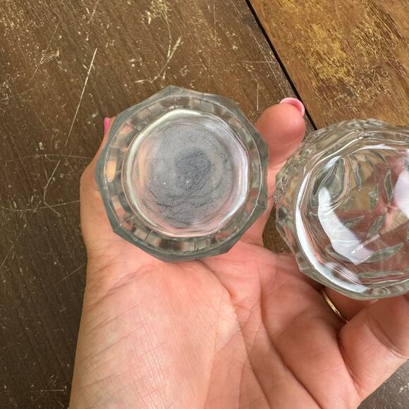 Fostoria American Crystal Chrome Metal Salt and Pepper Shaker Set READ - Picture 4 of 10